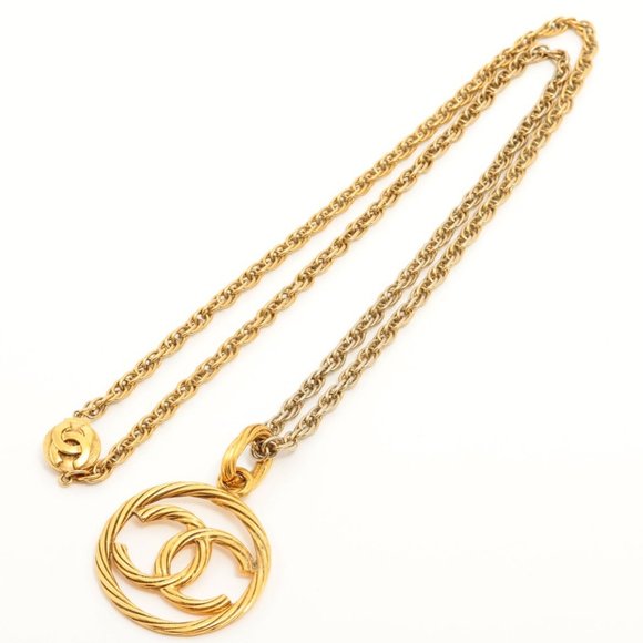 Chanel Vintage 93P Encircled CC Long Woven Chain Necklace - Picture 1 of 6